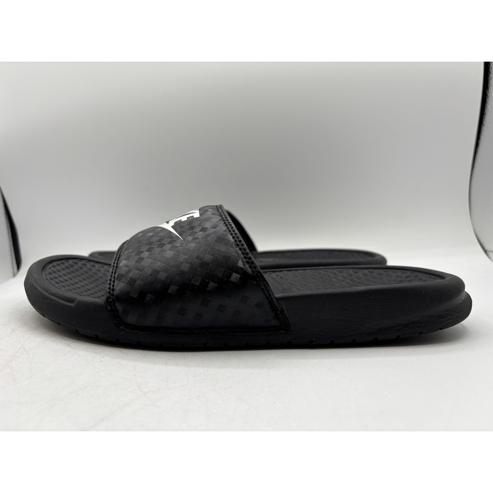 Nike Women's Benassi JDI Black/White Size 9 343881-011 Slides/Sandals